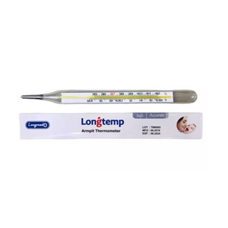 Thermometer ปรอทวัดไข้ ปรอทแก้ว วัดไข้ จำนวน 1 ชิ้น Longtemp 16048 / True Line Med 10783 / Magdcine 05798