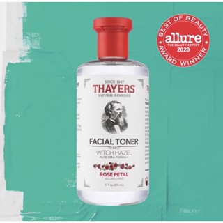 [ของแท้ 100%] THAYERS ROSE PETAL ALCOHOL-FREE WITCH HAZEL TONER 12oz. (355 ML.)