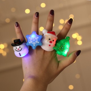 Christmas time แหวนสวมนิ้วไฟ LED วันคริสต์มาส แหวนLED สำหรับงานเทศกาล พร้อมส่งในไทย