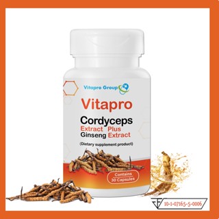 ถั่งเช่า  วิตตาโปร สารสกัดจากถั่งเช่า พลัส สารสกัดจากโสม / Vitapro Cordyceps Extract Plus Ginsen Extract