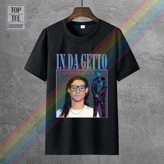 เสื้อเด็กหญิง J. Balvin, Skrillex - In Da Getto Tshirt โกธิคอีโมเสื้อยืดเสื้อยืดพังก์ฮิปปี้คาวาอี้สตรีทแวร์เสื้อยืดญี่ปุ