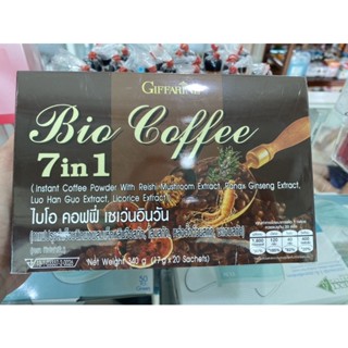 Bio Coffee 7 in 1 : Giffarine กาแฟปรุงสำเร็จผสมเห็ดหลืนจือสกัด,โสมสกัด