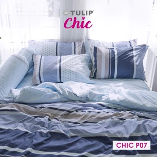 TULIP CHIC พิมพ์ลาย CHIC P07 ชุดเครื่องนอน ผ้าปูที่นอน ผ้านวม สัมผัสนุ่มสบายสไตล์มินิมอล