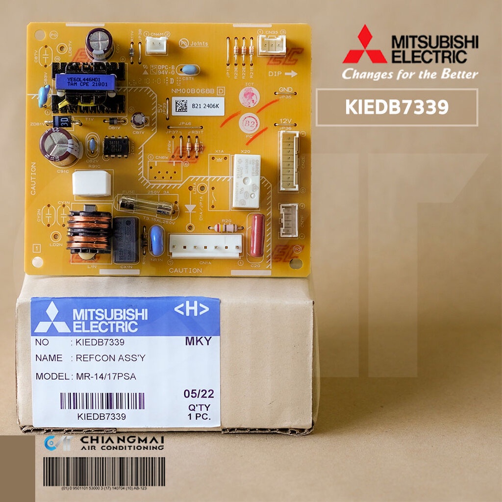 KIEDB7339 แผงบอร์ดตู้เย็น Mitsubishi Electric บอร์ดตู้เย็นมิตซูบิชิ รุ่น MR-14PSA, MR-17PSA, MR-18RA อะไหล่ตู้เย็น ขอ...