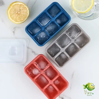YOYO แม่พิมพ์น้ำแข็งก้อน ฝาปิด พร้อมฝา 6 ช่อง Ice tray mould