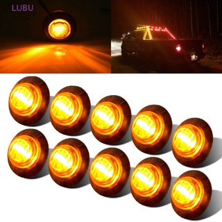 Lubu ใหม่ ไฟหรี่ข้าง Led 3 ดวง สีเหลืองอําพัน ทรงกลม ขนาดเล็ก 3/4 นิ้ว 12V 1 ชิ้น