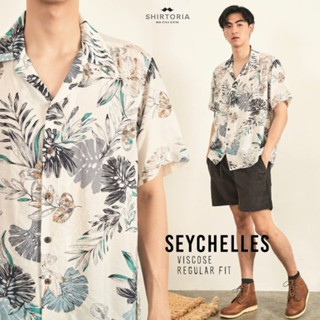 Shirtoria เสื้อเชิ้ตแขนสั้น Hawaii non lron ลาย seychelles