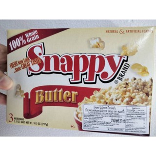 Snappy Butter Microwave Popcorn ป๊อบคอร์น 297กรัม ราคาพิเศษ