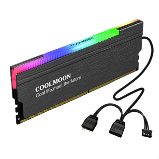 【Biho】Coolmoon Ram ฮีทซิงค์ระบายความร้อน RGB 3pin 4pin สีแดง สําหรับคอมพิวเตอร์ตั้งโต๊ะ