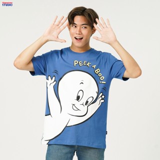 Universal Studios Men Casper Peek A Boo! T-Shirt - เสื้อผู้ชายยูนิเวอร์แซล สตูดิโอ แคสเปอร์  สินค้าลิขสิทธ์แท้100% characters studio