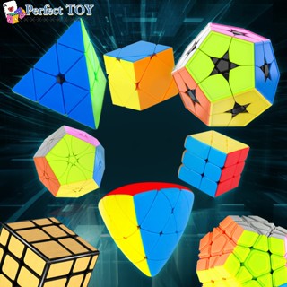 Ps YJ Moyu Meilong Magic Cube Stickerless Pyramid Skew Megaminx SQ1 ลูกบาศก์ความเร็วเรียบ ของเล่นเพื่อการศึกษา