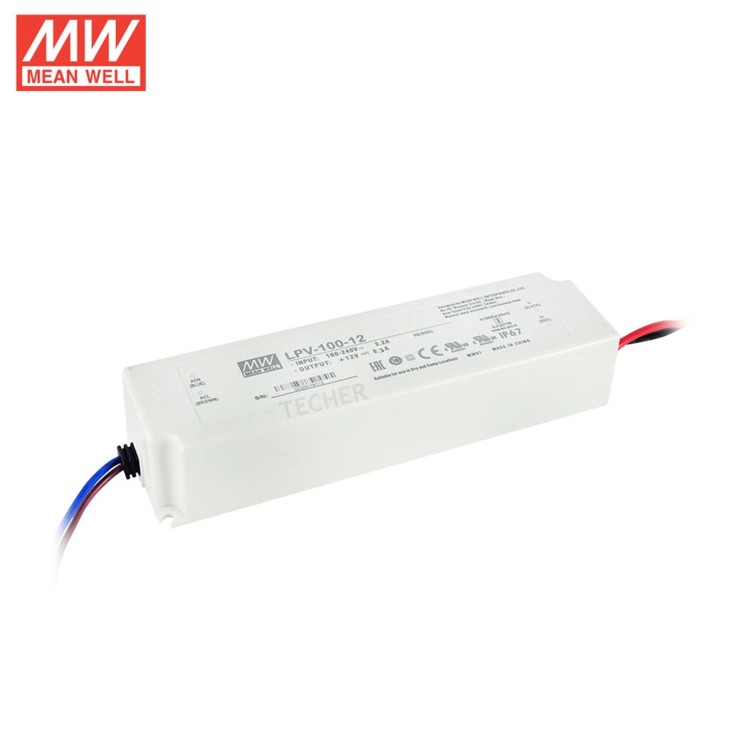 MEAN WELL LPV-100-12 Constant Voltage LED Driver 12V 8.5A 100W IP67