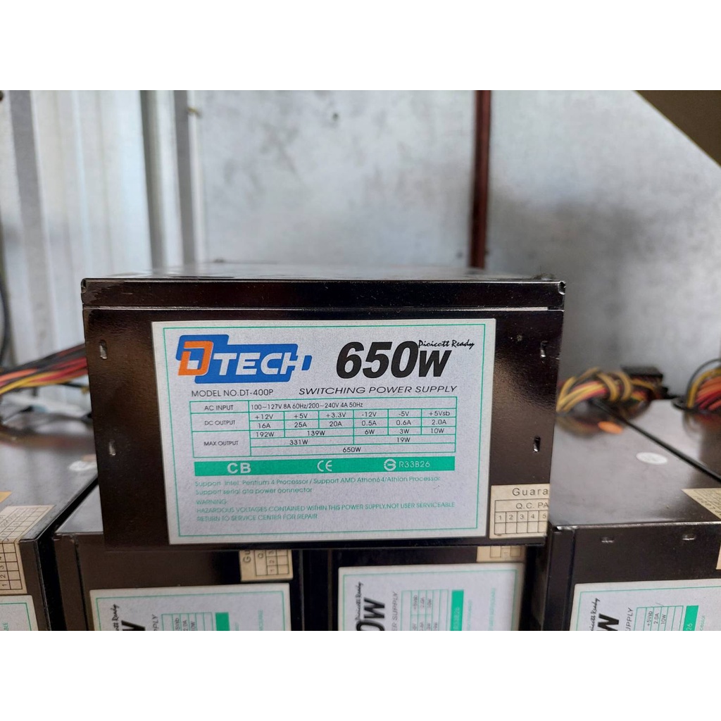 Power Supply 650W. คุณภาพสูง พาวเวอร์ซัพพลาย ,มือสองคละรุ่นยี่ห้อ