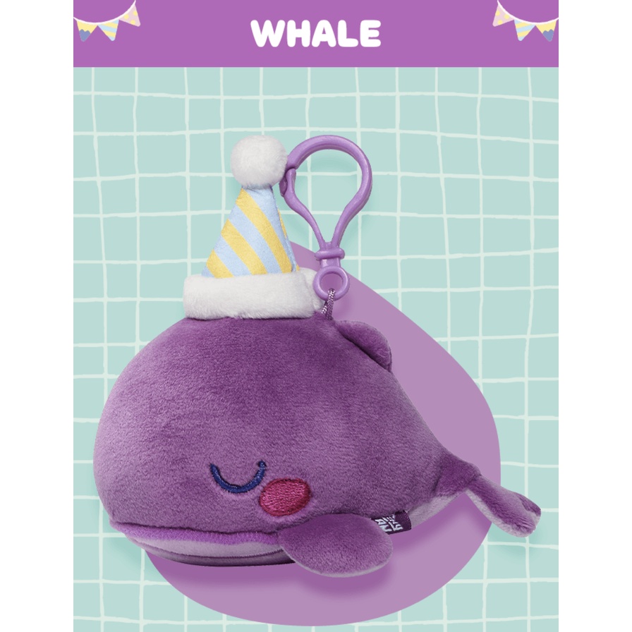 [พร้อมส่ง] BTS Tiny Tan Whale Keyring ของแท้จาก Official