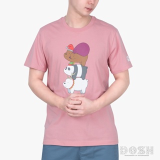 DOSH UNISEX T-SHIRTS WE BARE BEARS เสื้อยืดคอกลม แขนสั้น ผู้ชาย-ผู้หญิง DBBMT5033-PI