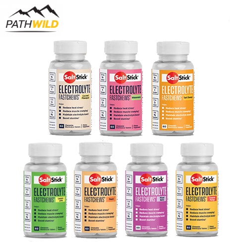 SALTSTICK FASTCHEWS 60 TABLETS อิเล็กโทรไลต์ชนิดเม็ด แบบเคี้ยวป้อง กันตะคริว
