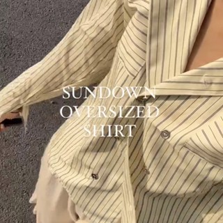 PACHY | SUNDOWN OVERSIZED SHIRT เสื้อเชิ้ตลายทางทรงหลวมๆ