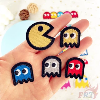 ☸ Game Pac-Man Iron-on Patch ☸ 1Pc Pacman Diy Embroidery Patch Iron on Sew on Badges Patches