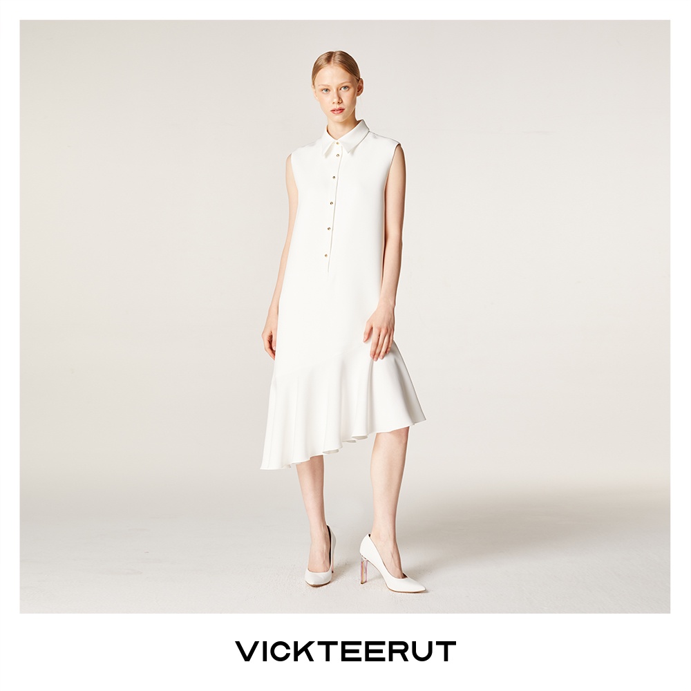 VICKTEERUT Re-Edition Sleeveless Shirt Collar Dress เดรสแขนกุด ปกเชิ้ต — صورة 2