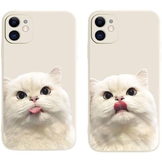 The cat licks its tongue~เคสไอโฟน 12 14 pro เคส 13 11 pro max 7 8 TPU se2020 iPhone 7plus 8พลัส Xr Xs X cover นิ่ม 8plus
