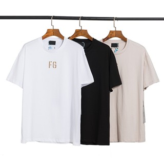 Fear OF GOD ใหม่ เสื้อยืดลําลอง ผ้าฝ้าย แขนสั้น คอกลม พิมพ์ลาย ทรงหลวม ใส่สบาย เข้ากับทุกการแต่งกาย แฟชั่นสําหรับสตรี