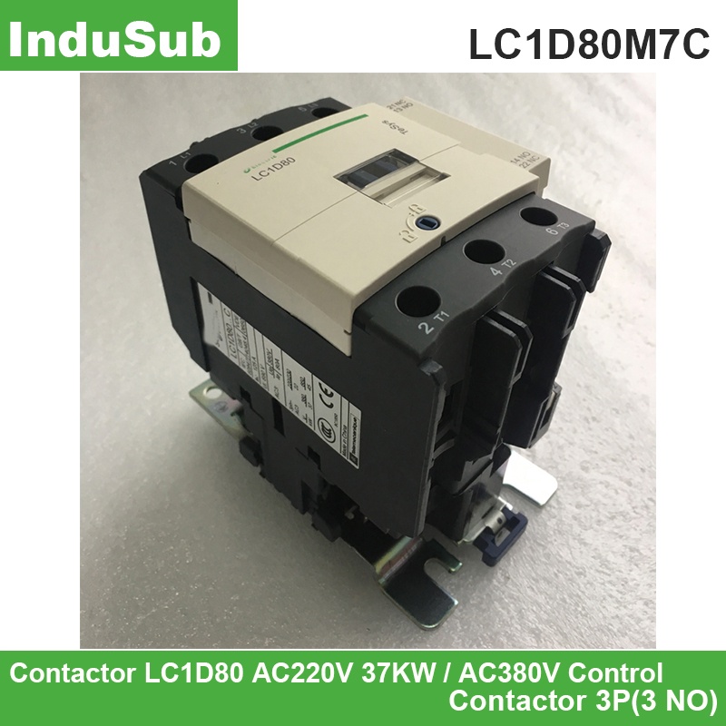 LC1D80M7C คอนแทค AC LC1D80 AC220V LC1-D80M7C โหลด 37KW / AC380V คอนแทคควบคุม 3P(3 ไม่มี)