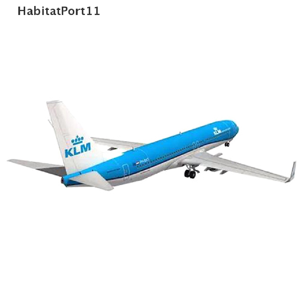Habitatport 1 Boeing 737 Aircraft Dutch Airlines 3D Paper Model DIY Handmade Toys th