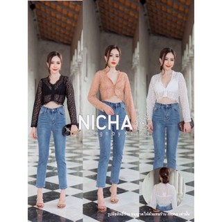 NICHA online🛒 เสื้อครอปลูกไม้ งานสวยหรู แถมฟรีบลาตะขอทองใส่แล้วดูเซ็กซี่แซ่บเว่อร์ รุ่นตามหาของสาวๆที่ห้ามพลาดค่ะ