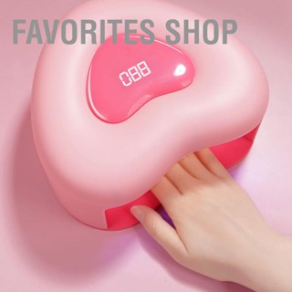 Favorites Shop เครื่องเป่าเล็บเจล Uv รูปหัวใจ 280W 3 ตัวจับเวลา 53 ชิป