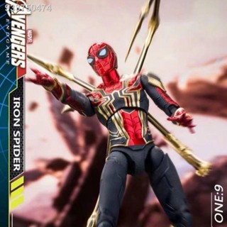 Iron Spider-Man Venom Iron Man Migu ของแท้ reunion ขนาดใหญ่ตุ๊กตาของเล่นรุ่นโลหะผสม super