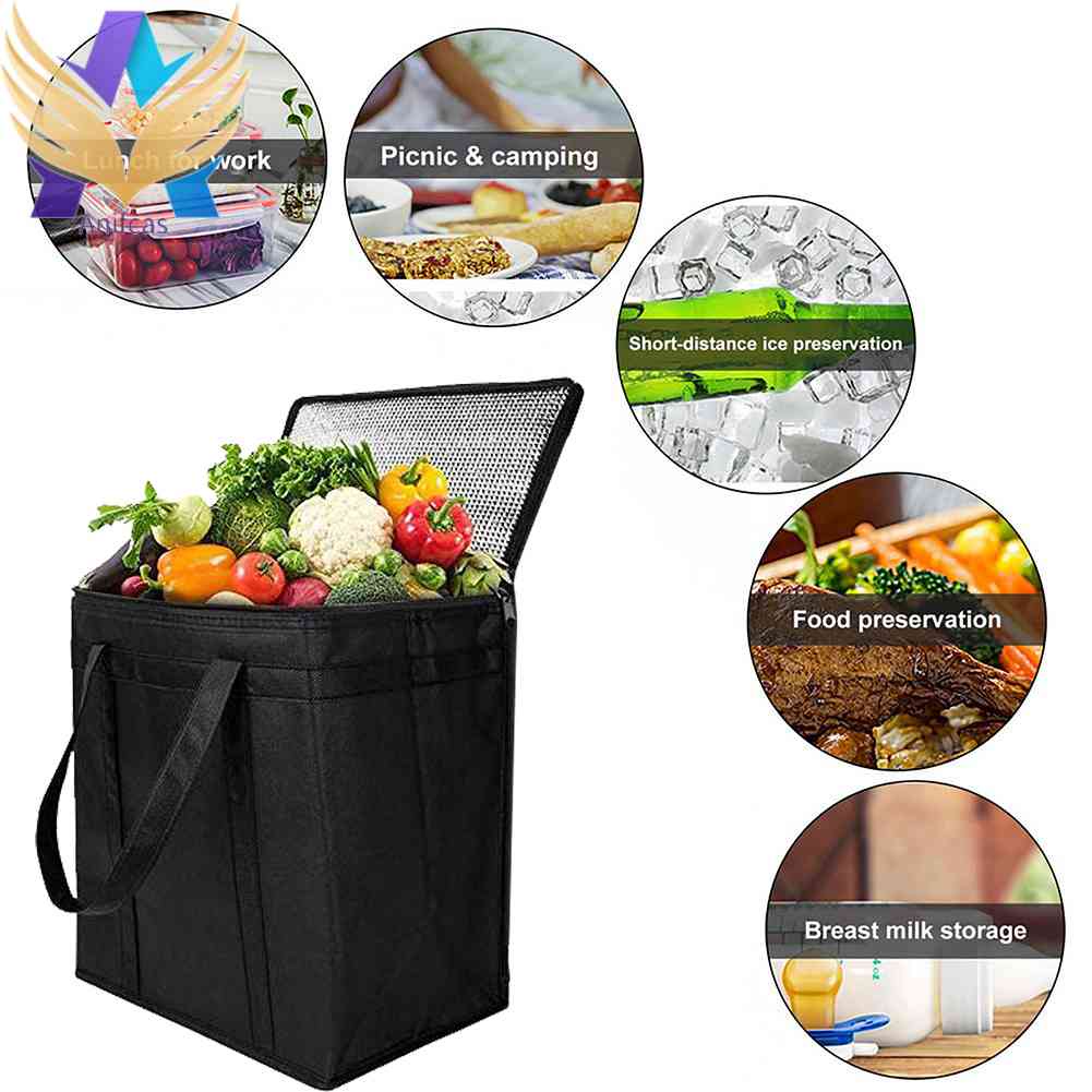Insulated Thermal Cooler Picnic Bag Outdoor Camping Folding Lunch Tote Bags
