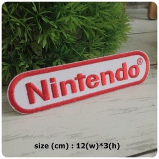 โลโก้ nintendo ตัวรีดติดเสื้อ อาร์มรีด อาร์มปัก ตกแต่งเสื้อผ้า หมวก กระเป๋า แจ๊คเก็ตยีนส์ Hipster Embroidered Iron on...