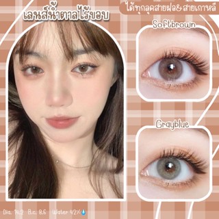 คอนแทคเลนส์ softbrown , grayblue ขนาดพอดีตา