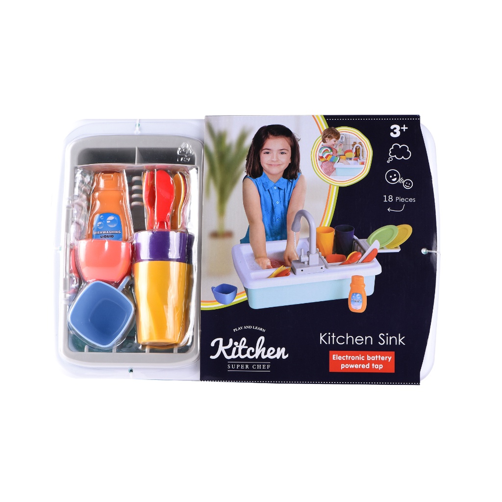 Wel-B x Infunbebe Kitchen Sink (อ่างล้างจานของเล่นเด็ก) - ของเล่นเด็ก อ่างล้างจาน น้ำไหลได้จริง