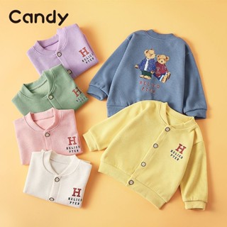 Candy Kids Candy ชุดเด็กผู้ชาย เสื้อผ้าเด็ก เสื้อกันหนาวเด็ก บอดี้สูทเด็ก นุ่ม และสบาย ด้านบนเกาหลี ins ทันสมัย Korean Style สวย S053004 36Z230909