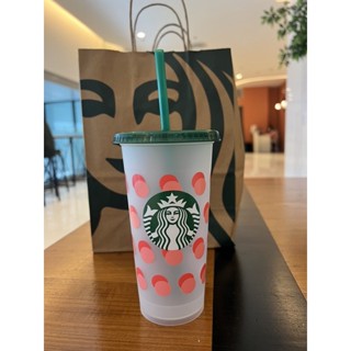 Starbucks Reusable Cold cup แก้วรียูสสำหรับใส่เครื่องดื่มเย็นลายพิเศษ สำหรับสมาชิก เท่านั้น ขนาด 20 oz.