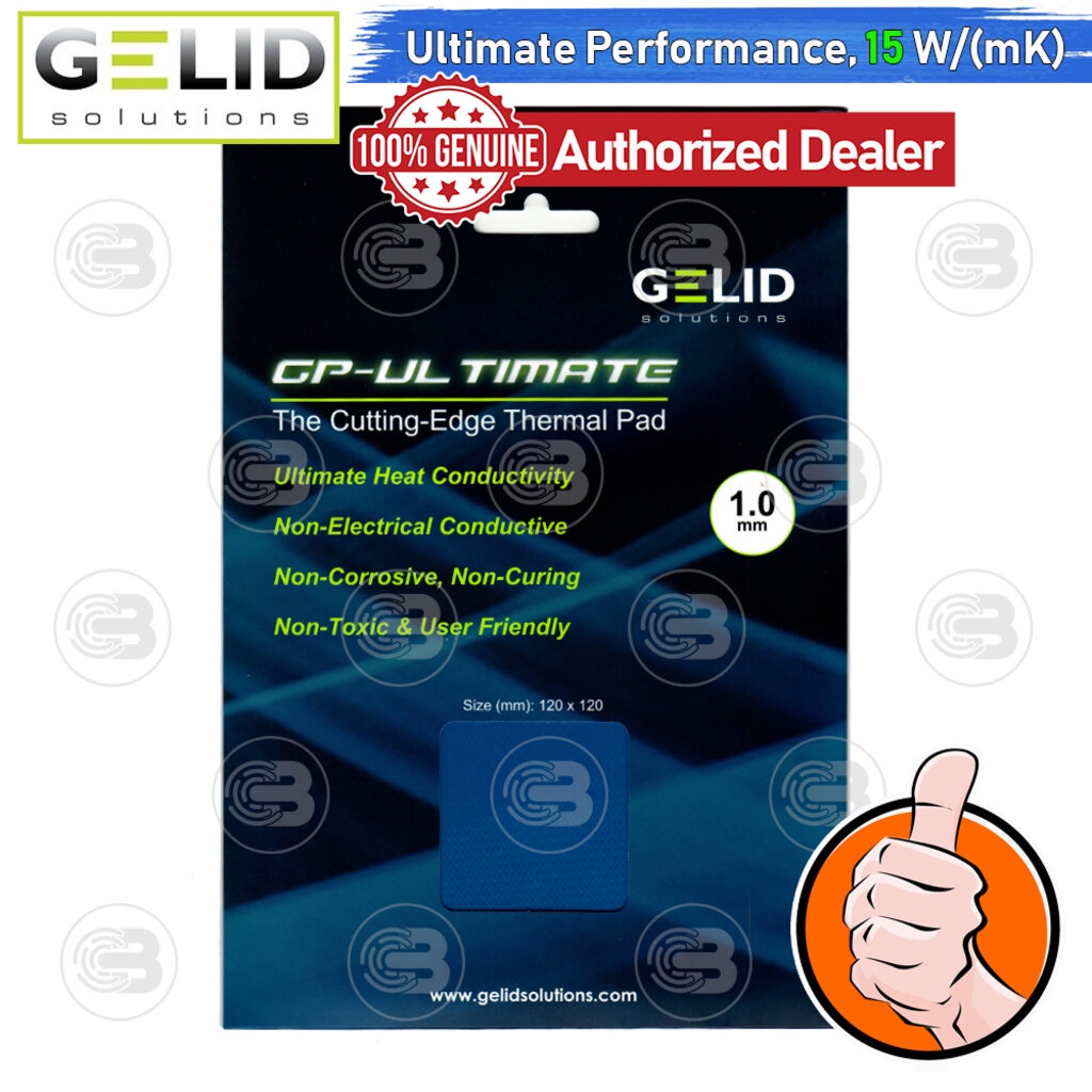 [CoolBlasterThai] GELID GP-ULTIMATE Thermal Pad 120x120x1.0 mm./15.0 W/mK (TP-GP04-S-B)