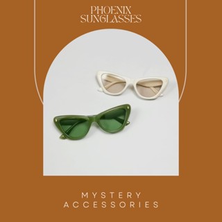 G201-G202: Phoenix Sunglasses | Mystery Accessories แว่น แว่นตา แว่นตากันแดด แว่นตาสีขาว แว่นตาสีเขียว แว่นตาแฟชั่น