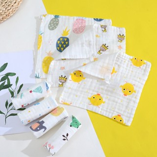 ผ้าเช็ดหน้าสาลู สาลู6ชั้น ผ้าเช็ดหน้าเด็ก Cotton 100% Set 5 ผืน ขนาด 30*30