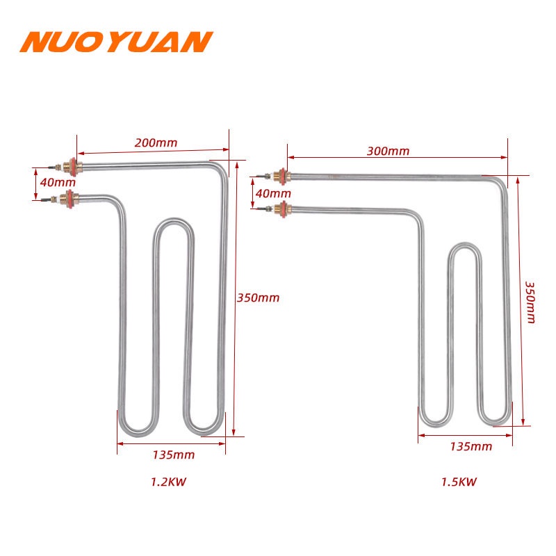 220V/380V Sauna Furnace Heating Tube Electric Heating Resistance Dry Heater 1.2KW/1.5KW