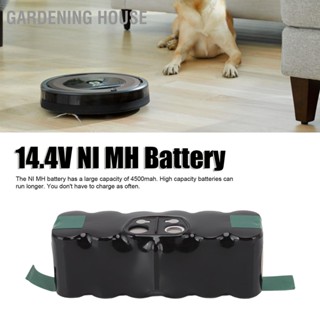 Gardening House แบตเตอรี่ 14.4V Ni Mh แบบเปลี่ยน 4500mah สําหรับเครื่องดูดฝุ่น Roomba พร้อมแปรงด้านข้าง 2 ชิ้น