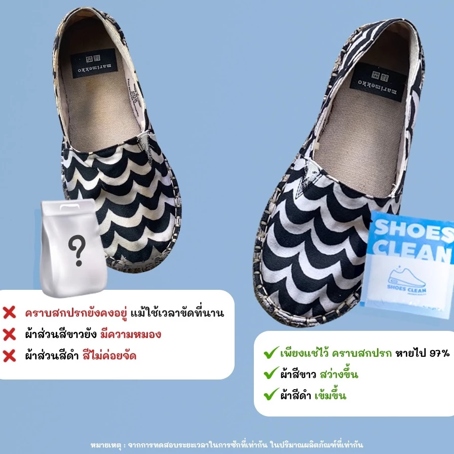Shoes Clean ผงซักรองเท้าขาวสะอาด 25G แถมถุงซัก ครบเซ็ต thumbnail 4