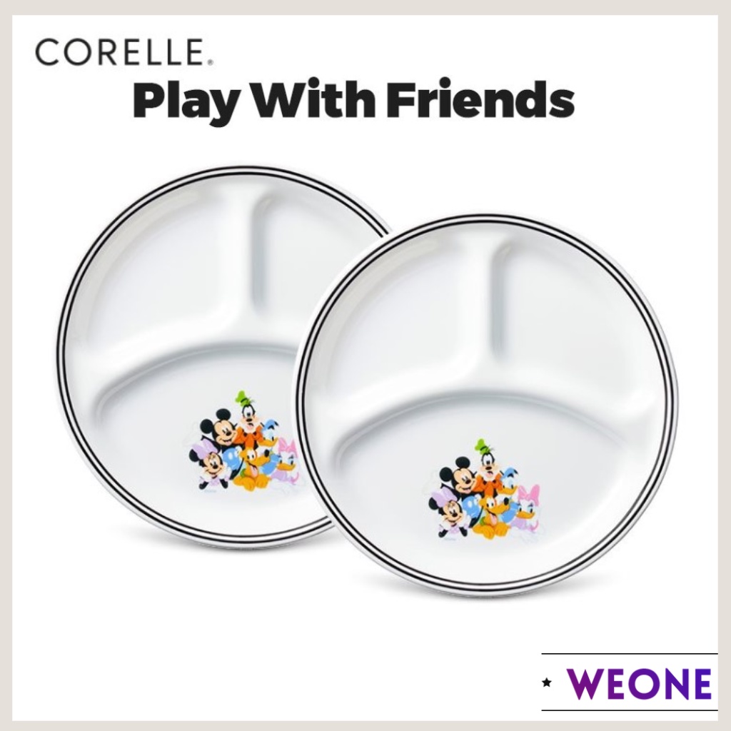 Corelle Play ชุดจานแบ่งเพื่อน ขนาดใหญ่ 2P ผลิตในอเมริกา