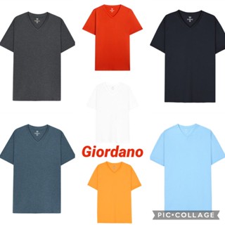 เสื้อยืดคอวีผู้ชาย จากช้อปแท้ Giordano