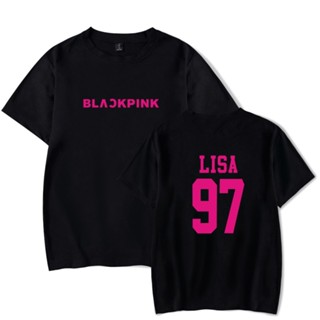 เสื้อยืดผ้าฝ้าย Sanc6 [พร้อมส่ง] เสื้อยืดผ้าฝ้าย 100% พิมพ์ลาย Blackpink Kpop KoreaS Idol Rose Lisa Blackpink Z72 พลัสไ