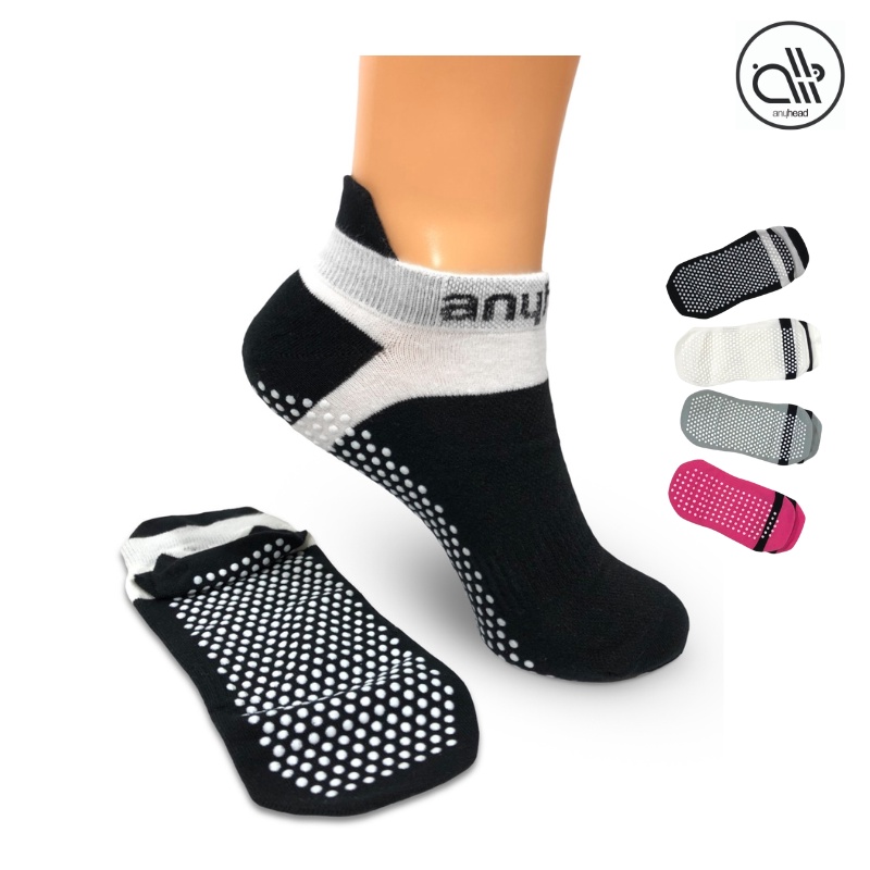 ANYHEAD ถุงเท้ากีฬา กันลื่น ข้อสั้น รุ่น Anti-Slip Freesize ซับเหงื่อ ใส่สบาย กระชับเท้า เหมาะวิ่ง/ฟิตเนส