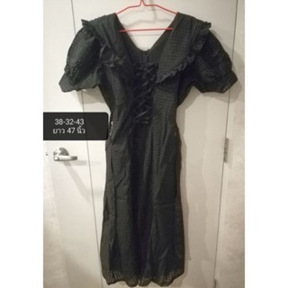 เดรสสีดำ สม็อกหลัง ใส่ได้ถึง XL