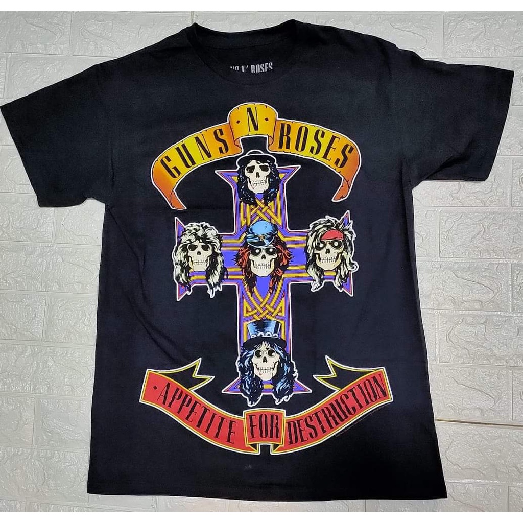 เสื้อยืด รวมลายวง Guns N' Roses มือ1ลิขสิทธิ์แท้