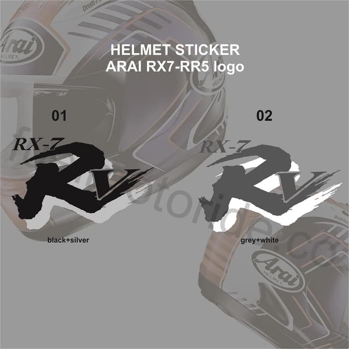 RX7 RR5 สติ๊กเกอร์โลโก้หมวกกันน็อคหลัง