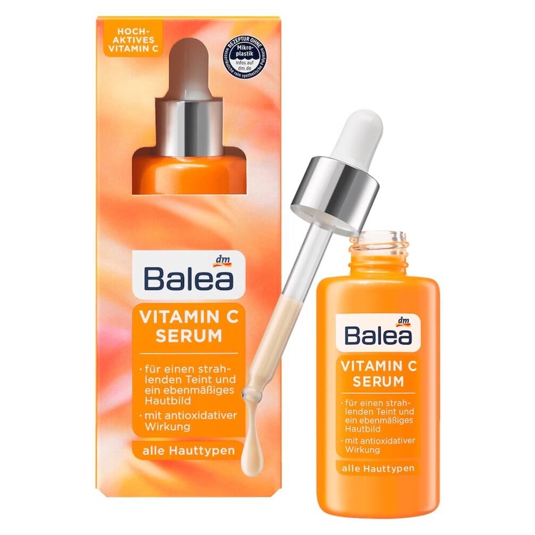 [ ของแท ้ ] Vitamin C Balea Brightens Skin Serum , Even Skin Tone, Anti-Aging Skin, ผลิตภัณฑ ์ เยอรมันในประเทศ